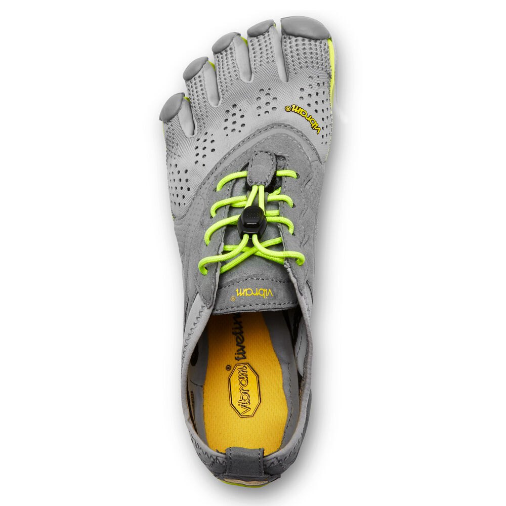 Vibram Five Fingers Womens Running Shoes - Grey/Green - V-Run - 72608-FXSB